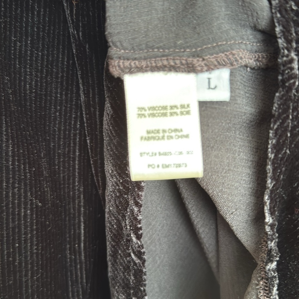 New Bella Dahl Black Velvet Button-Up Shirt - Picture 4 of 4